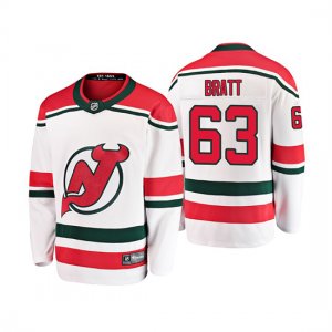 Camiseta Nino New Jersey Devils Jesper Bratt Alternato Breakaway Blanco