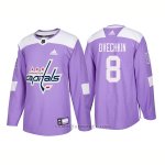 Camiseta Hockey Hombre Autentico Washington Capitals 8 Alex Ovechkin Hockey Fights Cancer 2018 Violeta