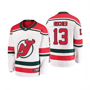 Camiseta Nino New Jersey Devils Nico Hischier Alternato Breakaway Blanco