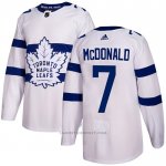 Camiseta Hockey Toronto Maple Leafs 7 Lanny Mcdonald Autentico 2018 Stadium Series Blanco