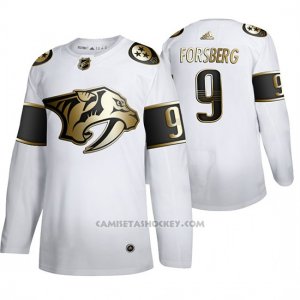 Camiseta Hockey Nashville Predators Filip Forsberg Golden Edition Limited Blanco