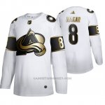 Camiseta Hockey Colorado Avalanche Cale Makar Golden Edition Limited Blanco