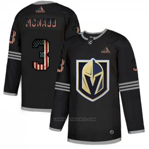 Camiseta Hockey Vegas Golden Knights Brayden Mcnabb 2020 USA Flag Negro