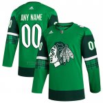 Camiseta Hockey Chicago Blackhawks 2023 St. Patrick's Day Autentico Personalizada Verde