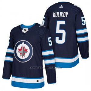 Camiseta Winnipeg Jets Dmitry Kulikov Blue2018 Autentico Home