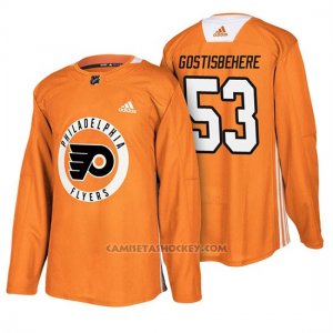 Camiseta Philadelphia Flyers Shayne Gostisbehere New Season Practice Naranja