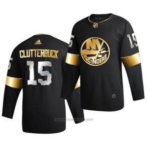 Camiseta Hockey New York Islanders Cal Clutterbuck Golden Edition Limited Autentico 2020-21 Negro