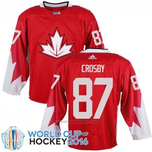 Camiseta Hockey Canada Sidney Crosby 2016 World Cup Rojo