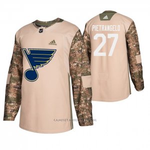 Camiseta Hockey St. Louis Blues Alex Pietrangelo Veterans Day Camuflaje