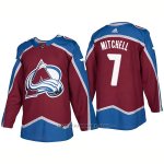 Camiseta Hockey Hombre Colorado Avalanche 7 John Mitchell Home Premier 2017-2018 Rojo