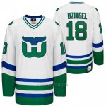Camiseta Hockey Hartford Whalers Night Ryan Dzingel Heritage Throwback Blanco