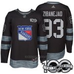 Camiseta Hockey Hombre New York Rangers 93 Mika Zibanejad 2017 Centennial Limited Negro