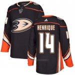 Camiseta Hockey Anaheim Ducks 14 Adam Henrique Primera Autentico Negro