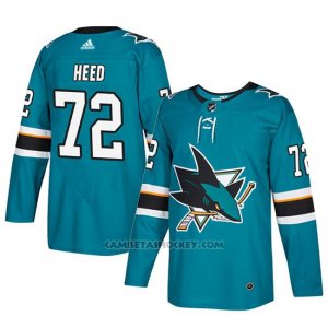 Camiseta San Jose Sharks Tim Heed Teal Autentico Home