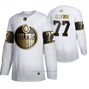 Camiseta Hockey Edmonton Oilers Oscar Klefbom Golden Edition Limited Blanco