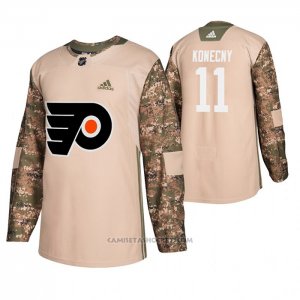 Camiseta Hockey Philadelphia Flyers Travis Konecny Veterans Day Camuflaje