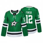 Camiseta Hockey Mujer Dallas Stars 12 Radek Faksa Verde Autentico Jugador