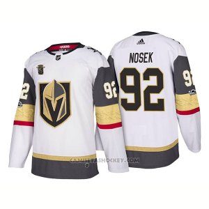 Camiseta Hockey Hombre Autentico Vegas Golden Knights 92 Tomas Nosek Away 2018 Blanco