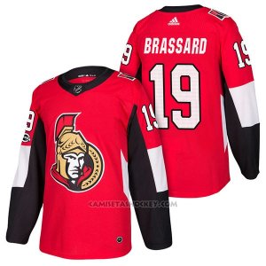 Camiseta Hockey Hombre Autentico Ottawa Senators 19 Derick Brassard Home 2018 Rojo
