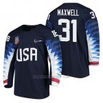 Camiseta USA Team Hockey 2018 Olympic Brandon Maxwell 2018 Olympic Azul