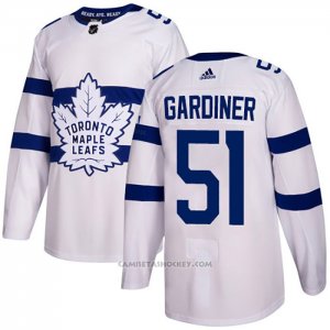 Camiseta Hockey Toronto Maple Leafs 51 Jake Gardiner Autentico 2018 Stadium Series Blanco