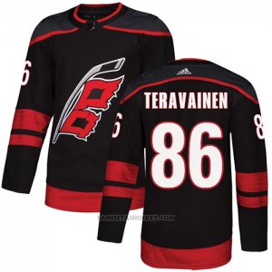 Camiseta Hockey Carolina Hurricanes 86 Teuvo Teravainen Autentico Alterno Negro