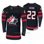 Camiseta Hockey Canada Dylan Cozens 2020 IIHF World Junior Championship Negro
