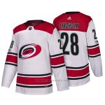 Camiseta Hockey Hombre Carolina Hurricanes 28 Elias Lindholm New Season Team Road 2018 Blanco