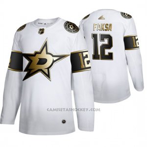 Camiseta Hockey Dallas Stars Radek Faksa Golden Edition Limited Blanco