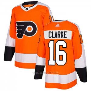 Camiseta Hockey Philadelphia Flyers Bobby Clarke Primera Autentico Naranja