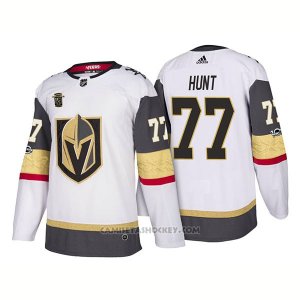Camiseta Hockey Hombre Autentico Vegas Golden Knights 77 Brad Hunt Away 2018 Blanco