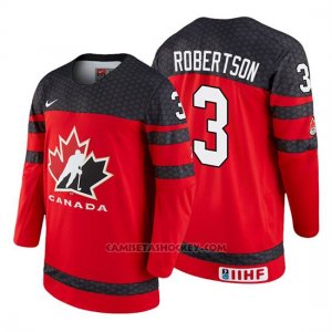 Camiseta Canada Team Matthew Robertson 2018 Iihf World Championship Jugador Rojo