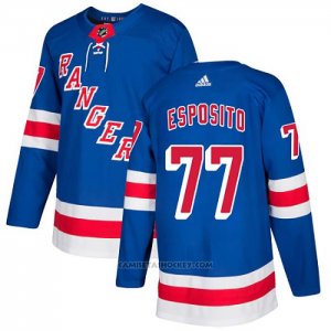 Camiseta Hockey New York Rangers 77 Phil Esposito Primera Autentico Azul