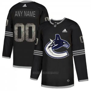 Camiseta Hockey Vancouver Canucks Personalizada Black Shadow