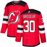 Camiseta Hockey New Jersey Devils 30 Martin Brodeur Primera Autentico Rojo