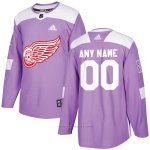 Camiseta Hockey Hombre Detroit Red Wings Personalizada Violeta