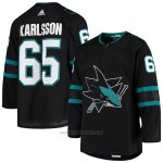 Camiseta Hockey San Jose Sharks Erik karlsson Alterno Autentico Negro