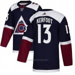 Camiseta Hockey Colorado Avalanche 13 Alexander Kerfoot Alterno Autentico Azul