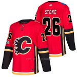 Camiseta Hockey Hombre Autentico Calgary Flames 26 Michael Stone Home 2018 Rojo