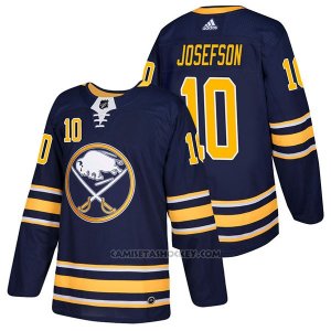 Camiseta Hockey Hombre Autentico Buffalo Sabres 10 Jacob Josefson Home 2018 Azul