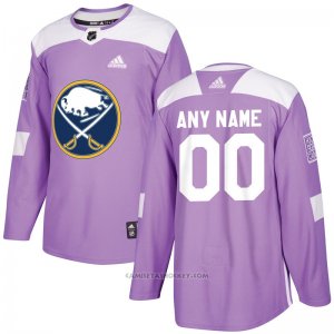 Camiseta Hockey Hombre Buffalo Sabres Personalizada Violeta