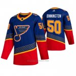 Camiseta Hockey St. Louis Blues Jordan Binnington Retro Autentico Azul